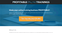 Desktop Screenshot of profitableonlinetrainings.com